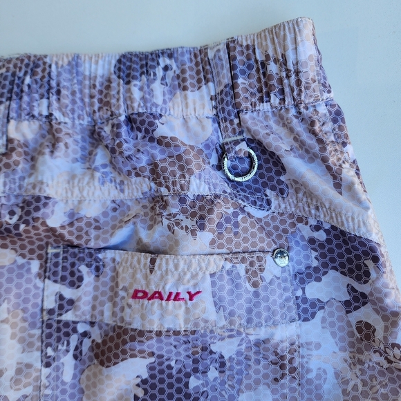 DAILY SPORT XDS Skort Skirt Shorts Golf Tennis Black Purple Zipper Pockets Sz 6 - Picture 9 of 12